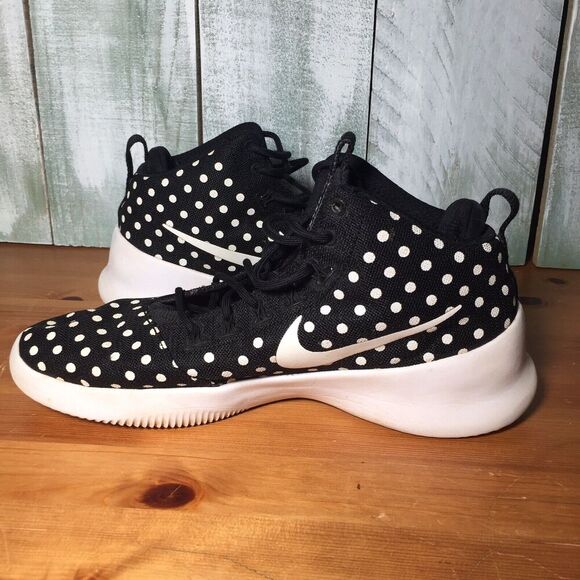 Nike Hyperfr3sh Premium Polka Dot Mens Shoes Size 8.5 Sneaker Black White 805898 - Picture 6 of 10